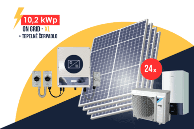XL-ONGRID na kľúč 10,20 kWp + cena Tepelného čerpadla
