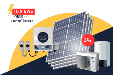 XL-HYBRID na kľúč 10,20 kWp + cena Tepelného čerpadla